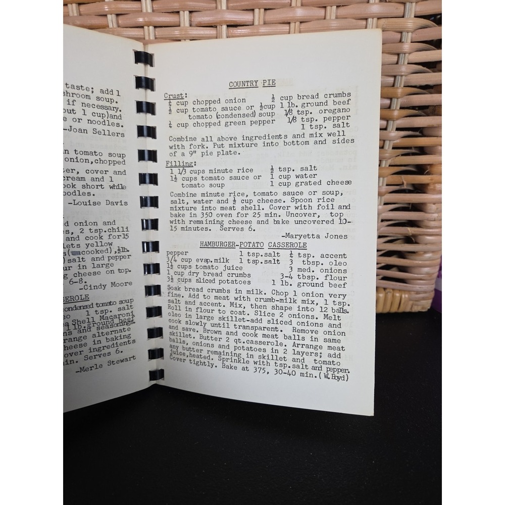 White Plains Methodist Church Cookbook Cary, NC 1965 Local Contributors Vintage - Picture 9 of 15